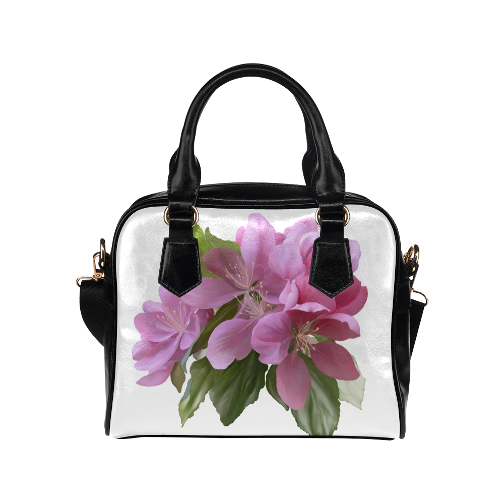 Pink Blossom Branch, watercolors Shoulder Handbag (Model 1634)