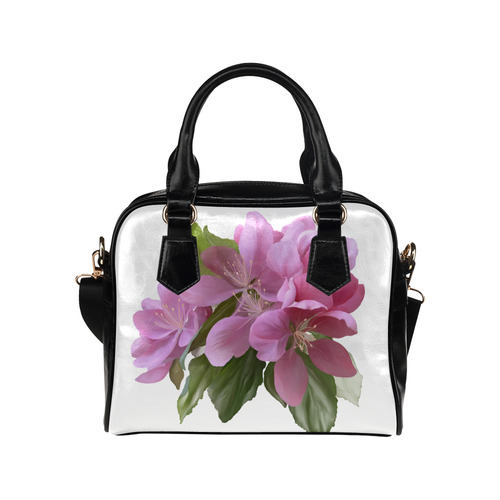 Pink Blossom Branch, watercolors Shoulder Handbag (Model 1634)