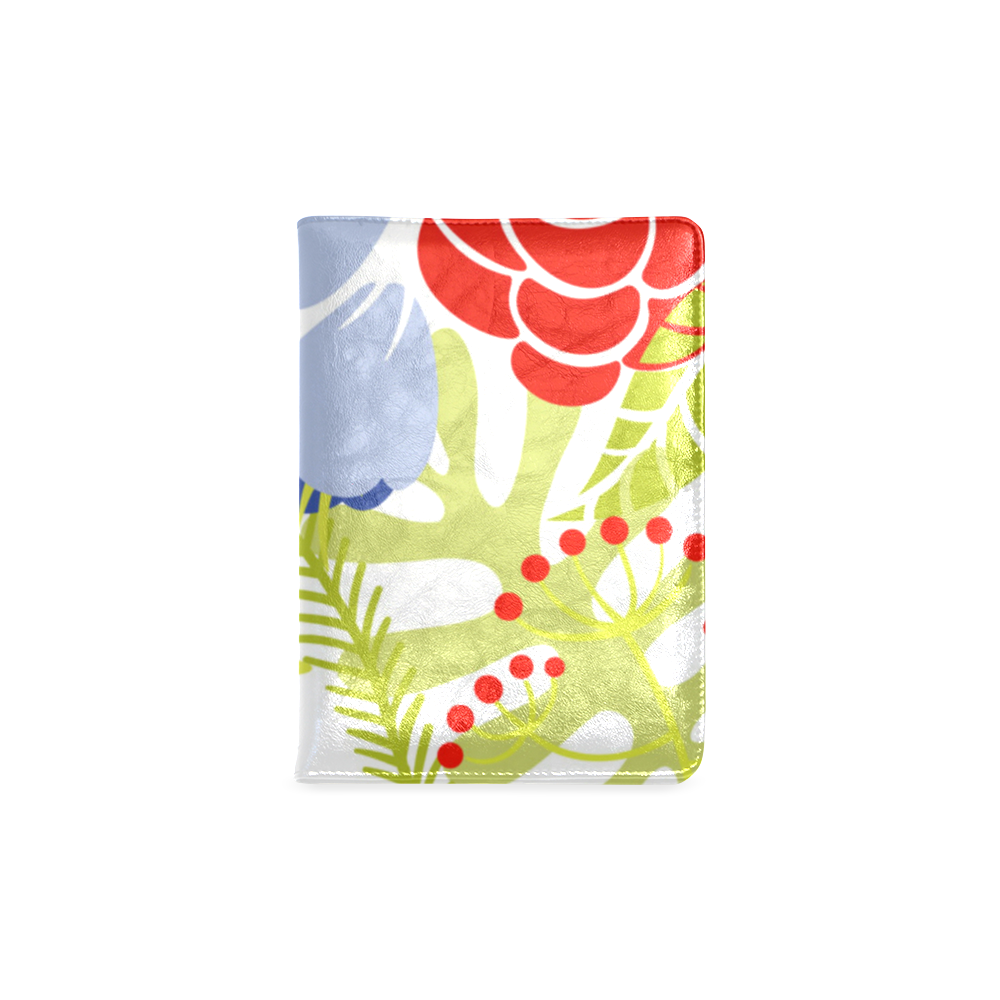 Colorful Red Blue Modern Floral Pattern Custom NoteBook A5
