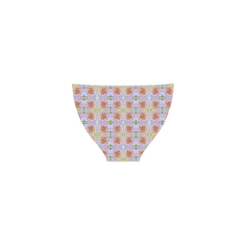Pink Light Blue Pastel Flowers Custom Bikini Swimsuit (Model S01)