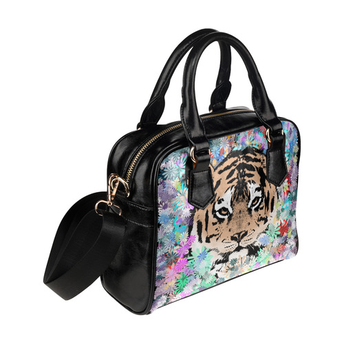 FLOWER TIGER Shoulder Handbag (Model 1634)