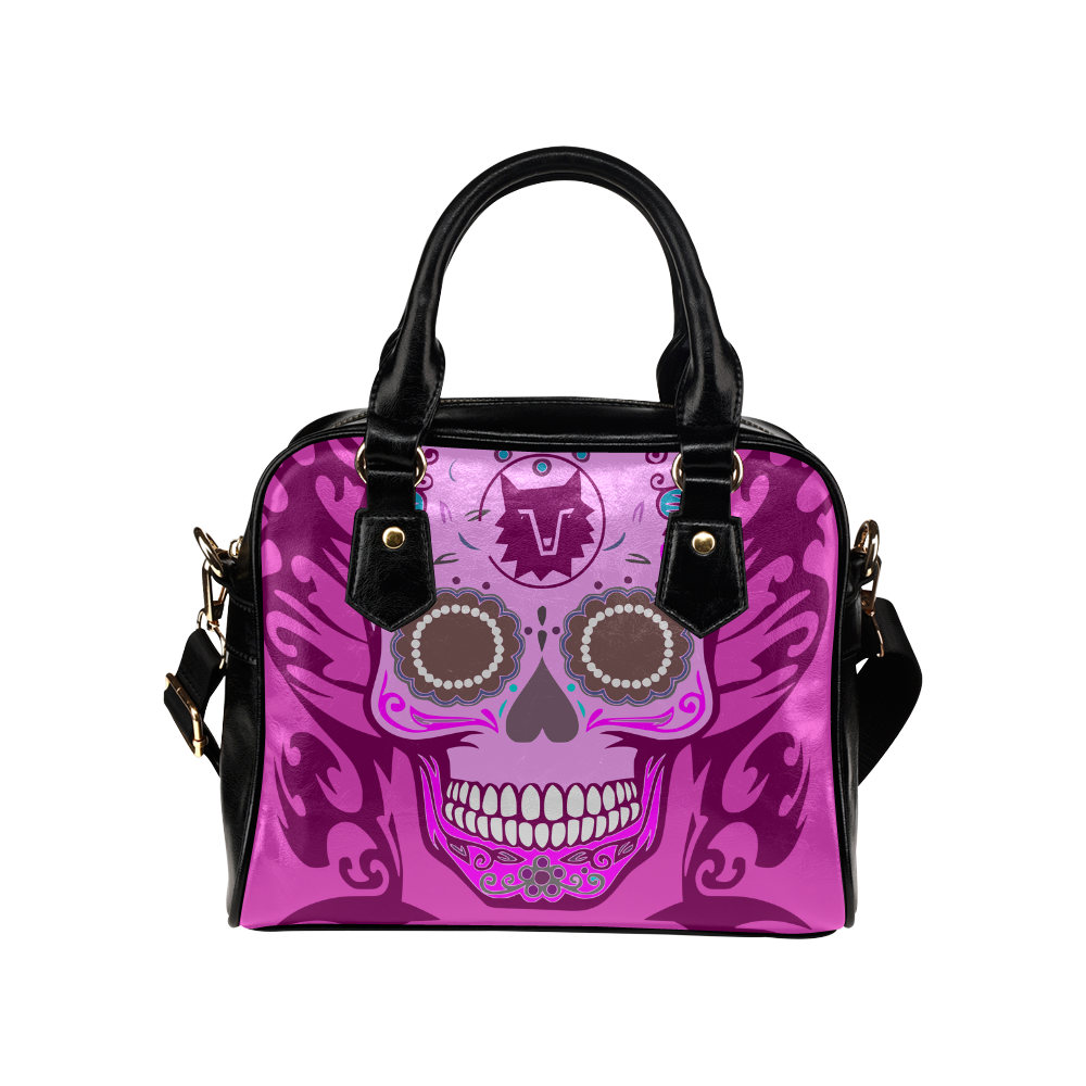 SKULL PINKY Shoulder Handbag (Model 1634)