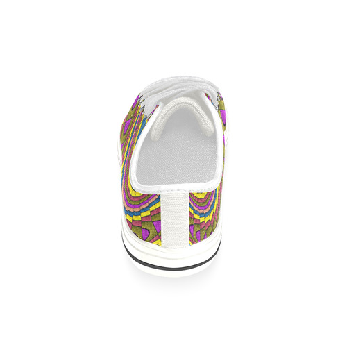 Ornament Mandala Canvas Women's Shoes/Large Size (Model 018)