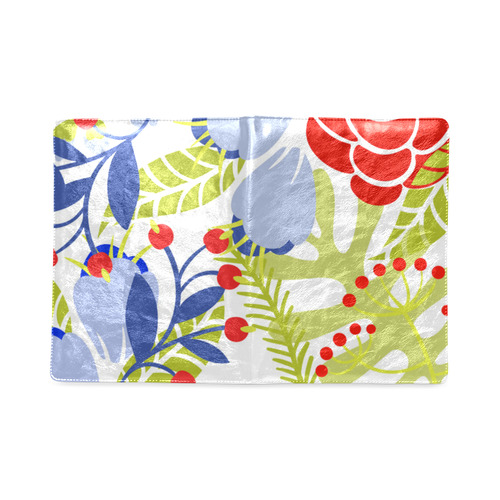 Colorful Red Blue Modern Floral Pattern Custom NoteBook B5