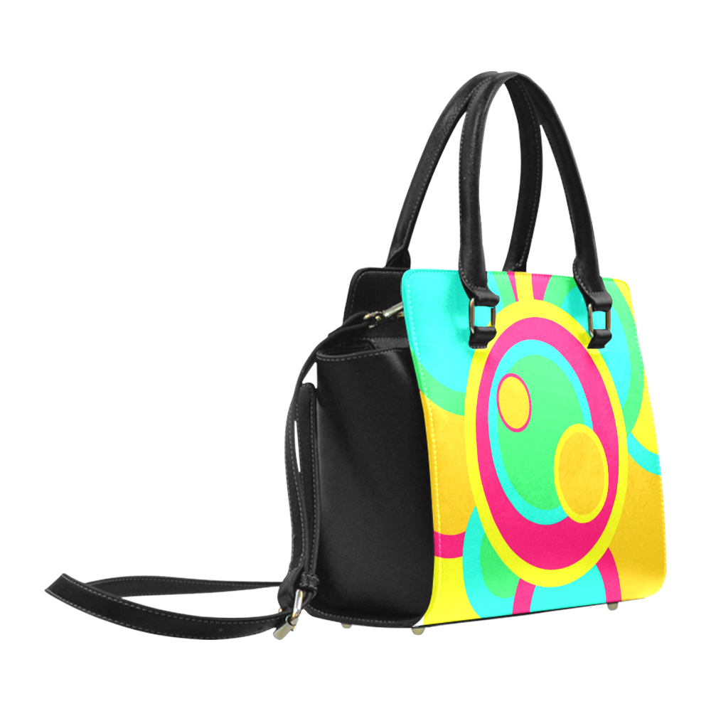 Vivid Circles Classic Shoulder Handbag (Model 1653)