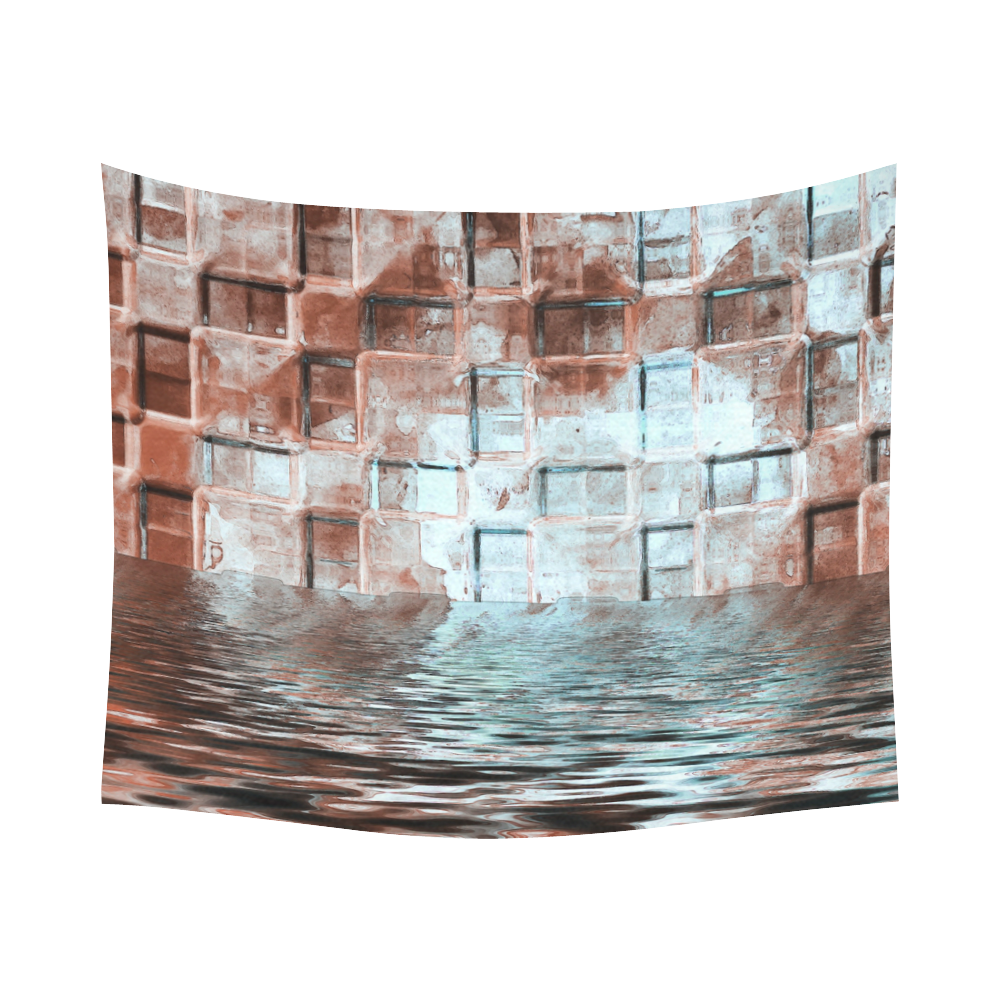 Bronze SeaGate - Jera Nour Cotton Linen Wall Tapestry 60"x 51"