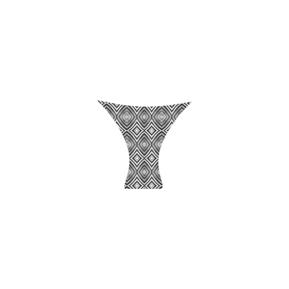 black and white diamond pattern Custom Bikini Swimsuit (Model S01)