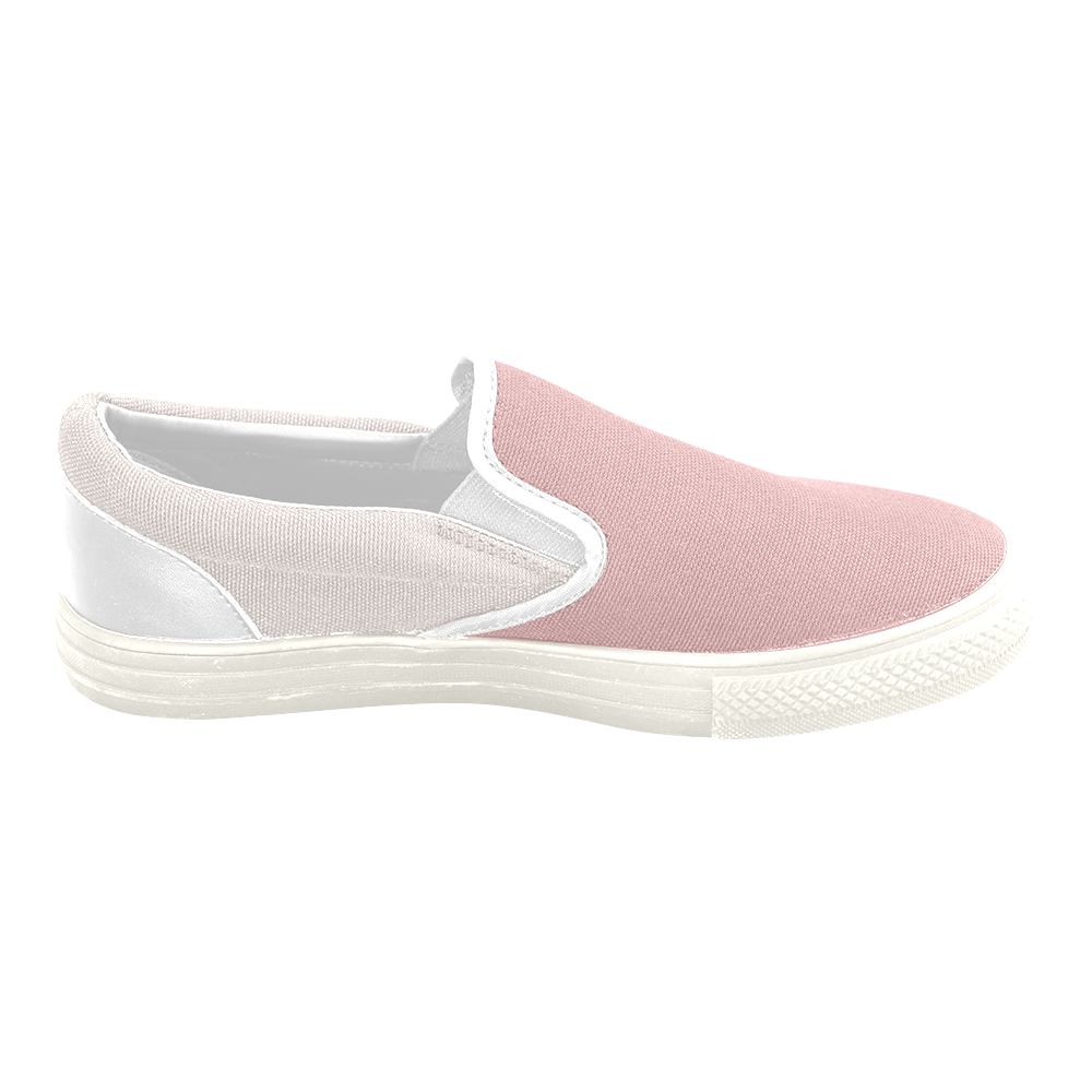 Bridal Rose and Bridal Blush Women's Unusual Slip-on Canvas Shoes (Model 019)