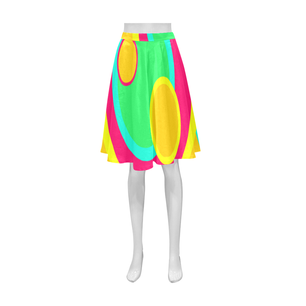 Vivid Circles Athena Women's Short Skirt (Model D15)