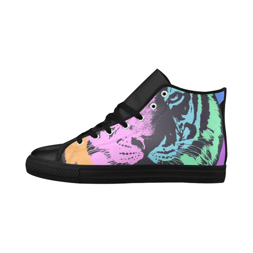 TIGER MULTICOLOR Aquila High Top Microfiber Leather Men's Shoes (Model 032)