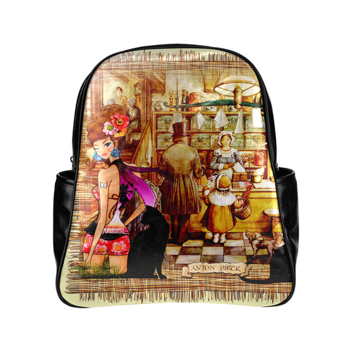 Anton Pieck - The bakery Multi-Pockets Backpack (Model 1636)