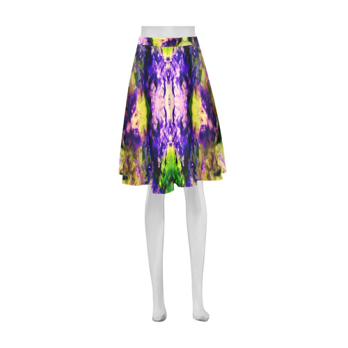 Green,Purple Yellow ,Goa Pattern Athena Women's Short Skirt (Model D15)