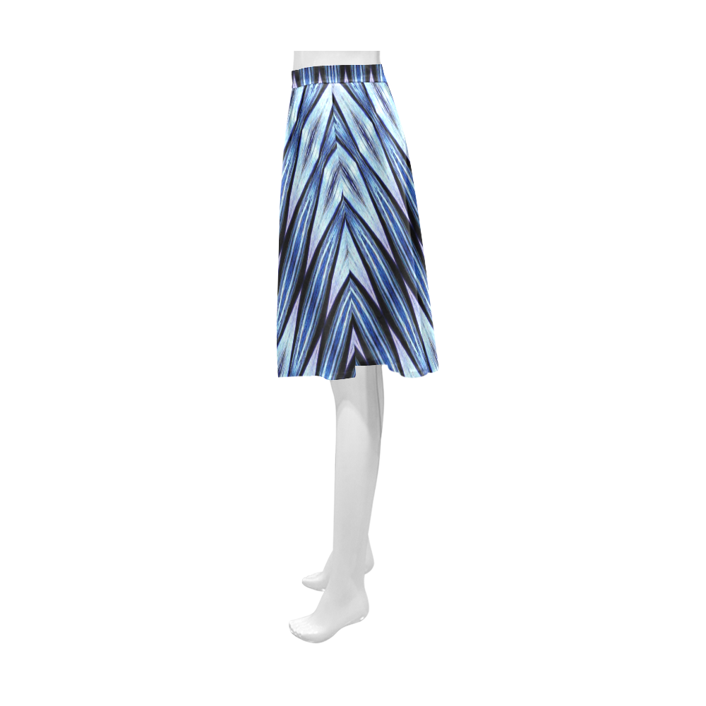 Blue White Diamond Pattern Athena Women's Short Skirt (Model D15)
