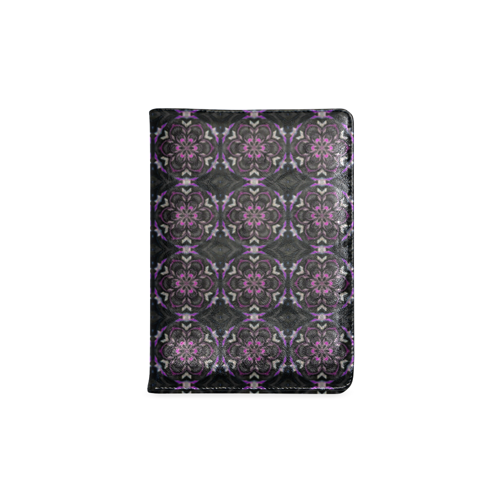 Black and Purple Floral Custom NoteBook A5