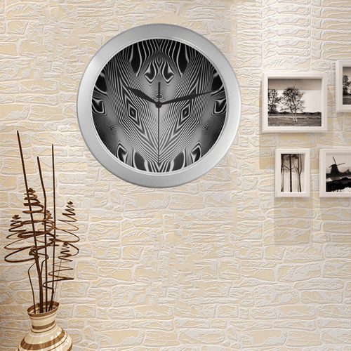sd dichterer Silver Color Wall Clock