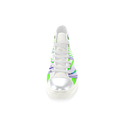 seashell2 High Top Canvas Women's Shoes/Large Size (Model 017)