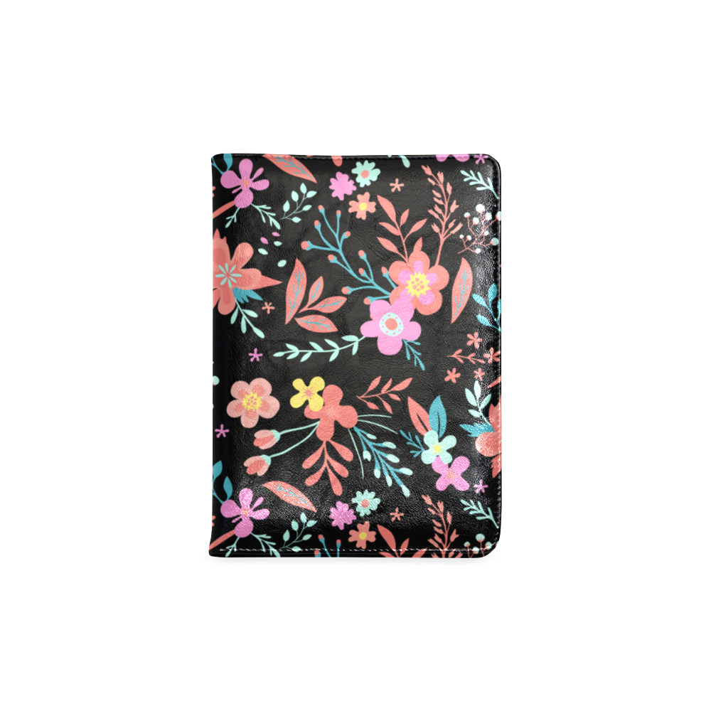 Cute Vintage Floral Pink Orange Aqua Custom NoteBook A5