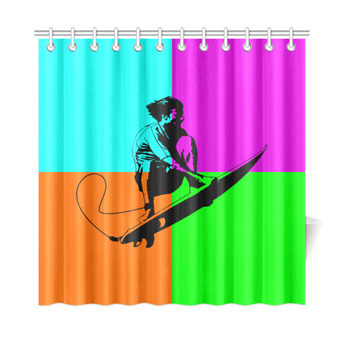 extreme sport - surf Shower Curtain 72"x72"