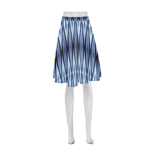 Blue White Diamond Pattern Athena Women's Short Skirt (Model D15)