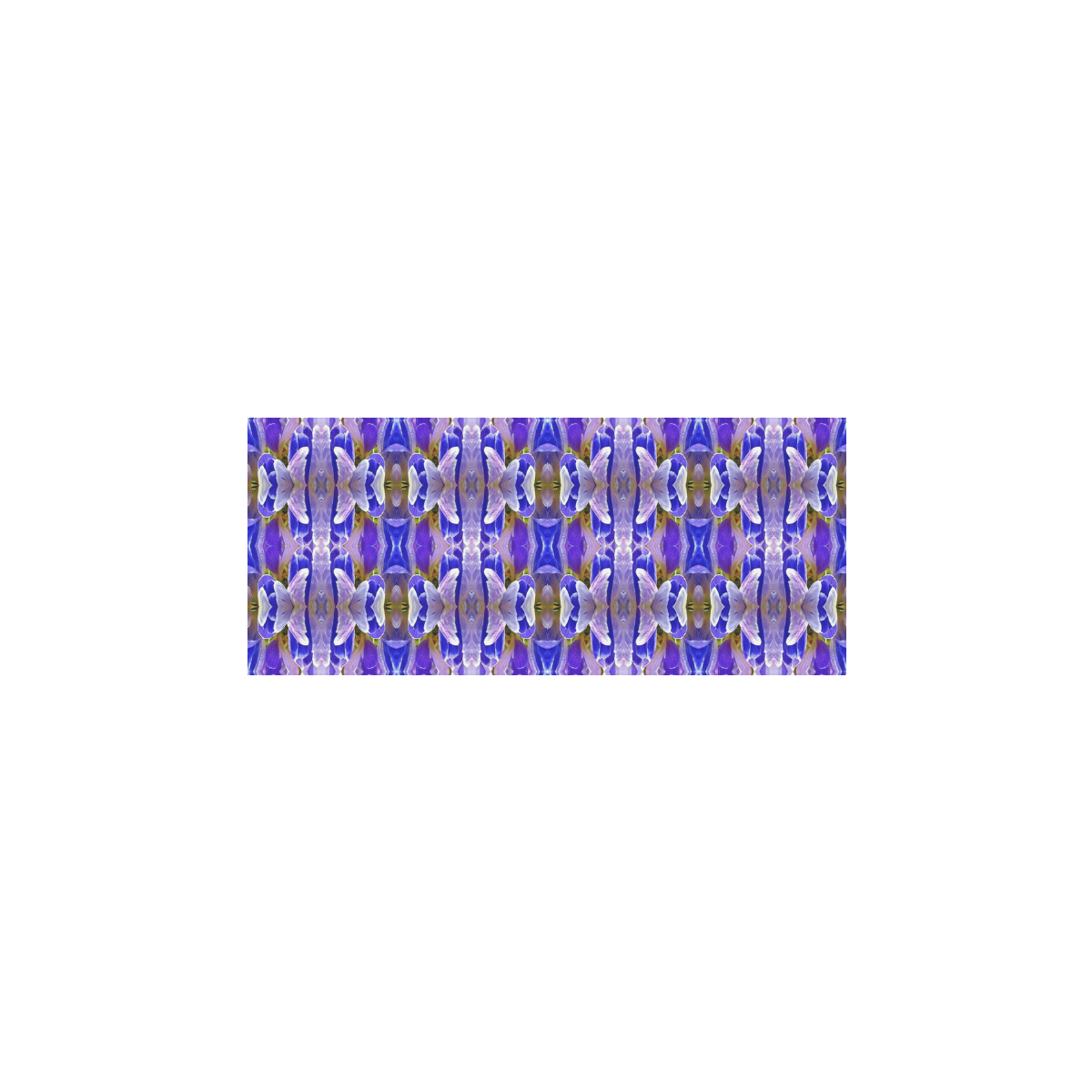 Blue White Abstract Flower Pattern Sleeveless Splicing Shift Dress(Model D17)