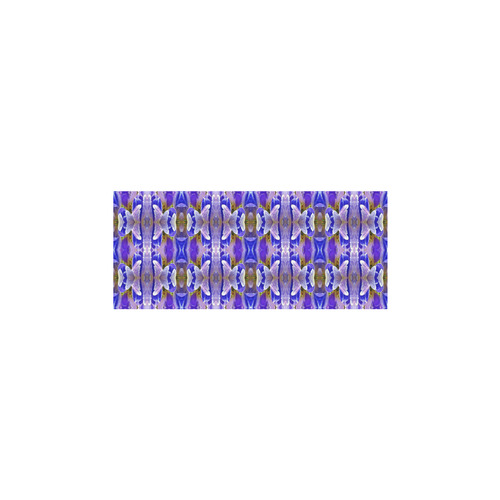 Blue White Abstract Flower Pattern Sleeveless Splicing Shift Dress(Model D17)