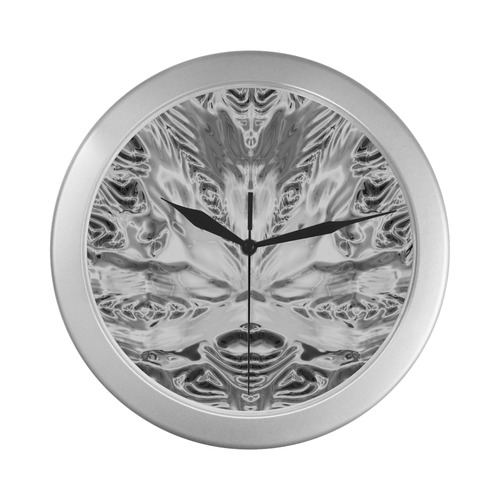 sd dichtringe chrom Silver Color Wall Clock