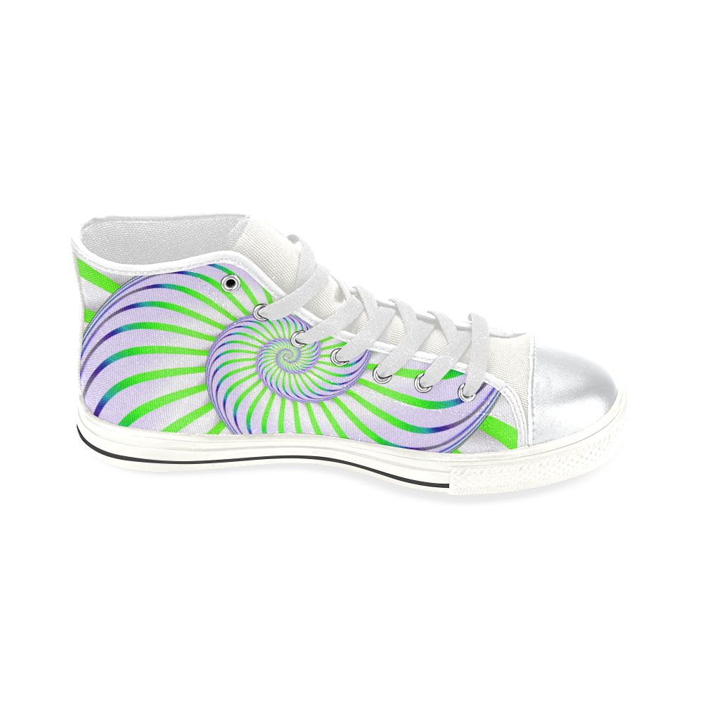 seashell2 High Top Canvas Women's Shoes/Large Size (Model 017)