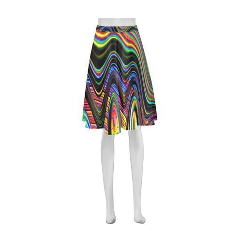 Colors Gone Wild Fractal Abstract Art Athena Women's Short Skirt (Model D15)