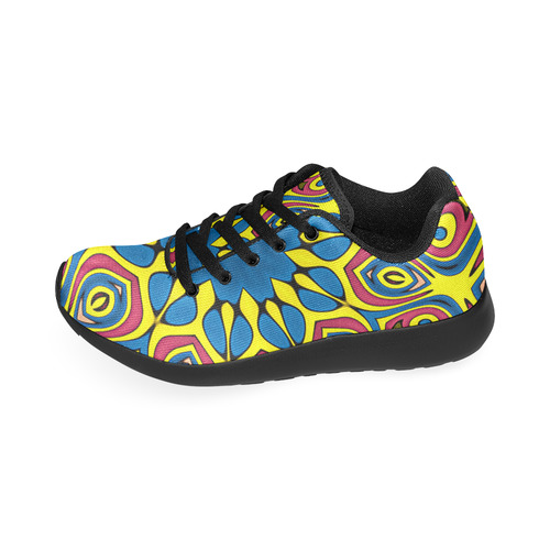 Yellow Flower Mandala Women’s Running Shoes (Model 020)