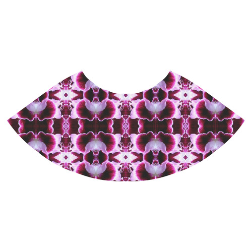 Purple White Flower Abstract Pattern Athena Women's Short Skirt (Model D15)