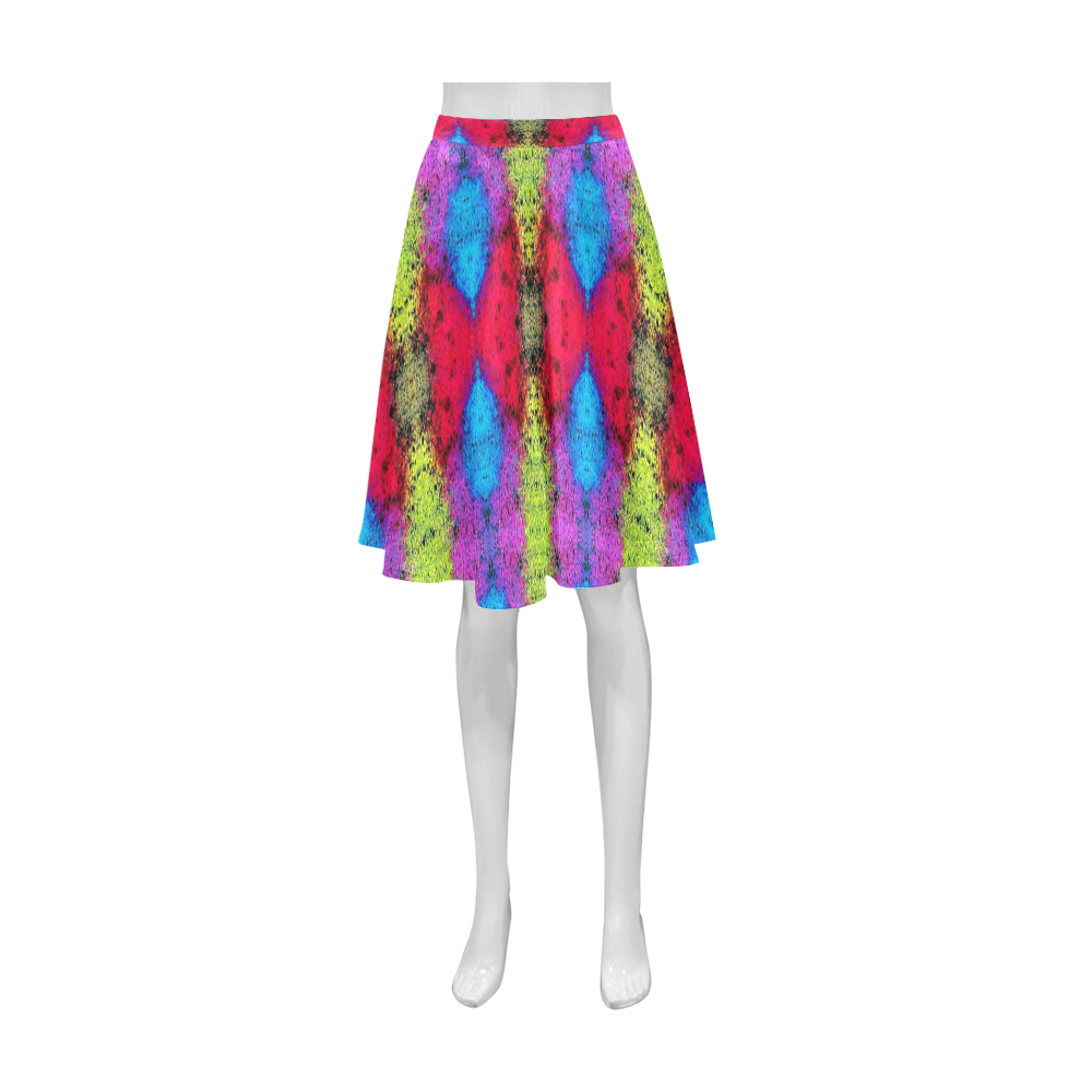 Colorful Painting Goa Pattern Athena Women's Short Skirt (Model D15)