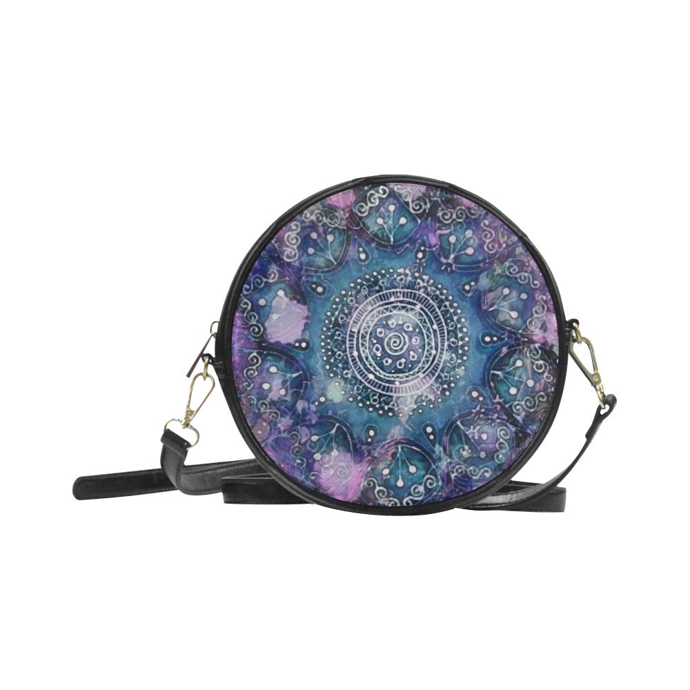 Blue Mandala Day Dream Round Sling Bag (Model 1647)