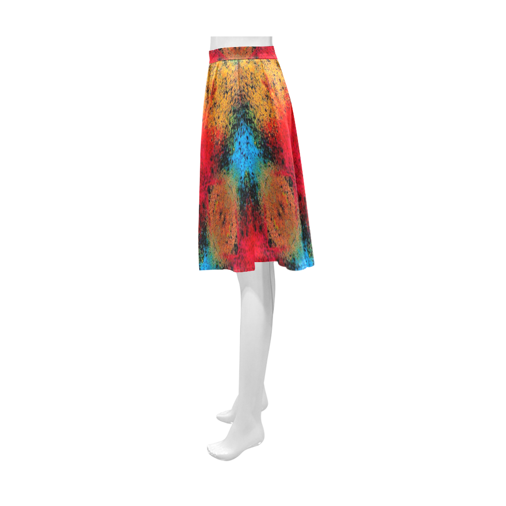 Colorful Goa Tapestry Painting Athena Women's Short Skirt (Model D15)