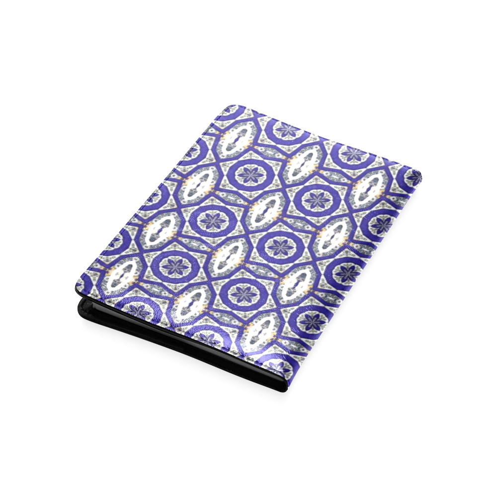 Blue and White Floral Abstract Custom NoteBook A5