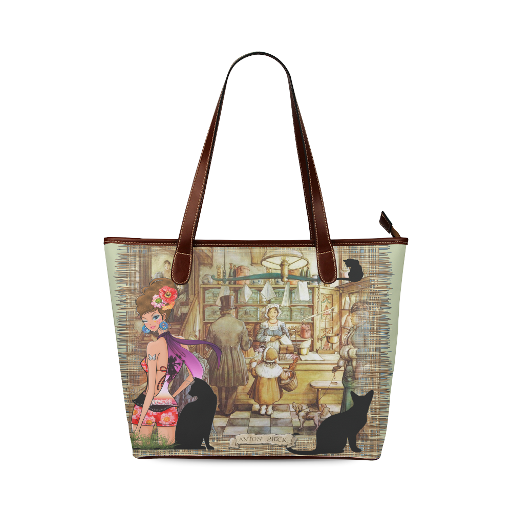 Anton Pieck the bakery Shoulder Tote Bag (Model 1646)