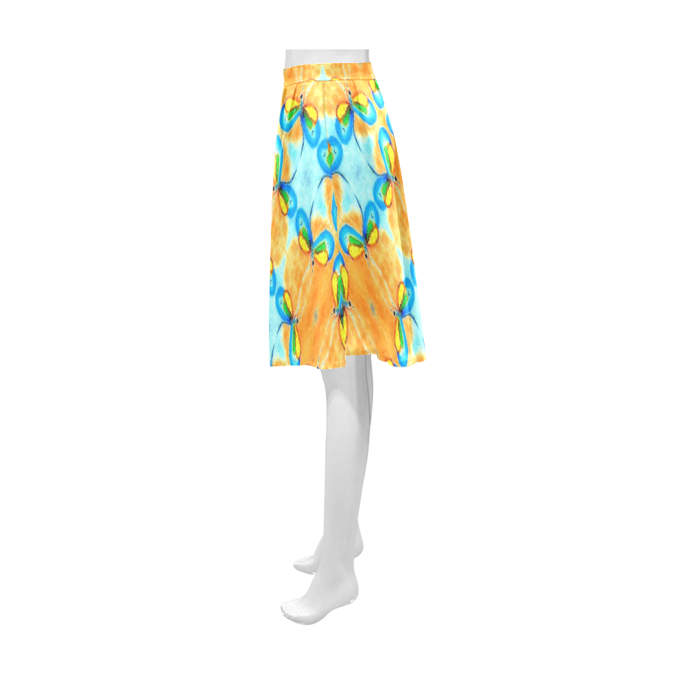 Dragonflies Summer Pattern Athena Women's Short Skirt (Model D15)