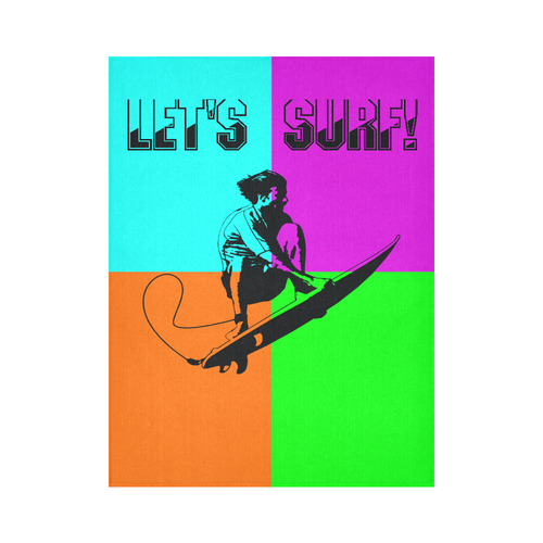 extreme sport - surf Cotton Linen Wall Tapestry 60"x 80"