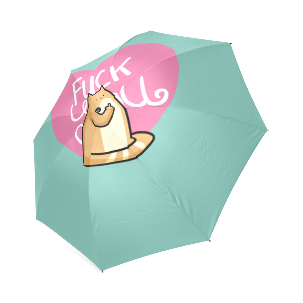 fuckyou cat Foldable Umbrella (Model U01)