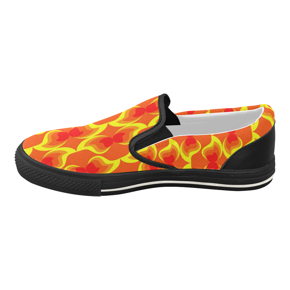 FLAMES Women's Slip-on Canvas Shoes (Model 019)