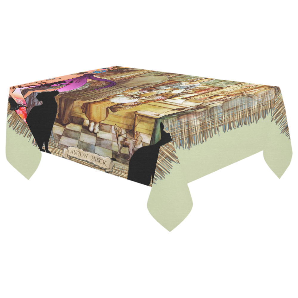 Anton Pieck - the bakery Cotton Linen Tablecloth 60"x 104"