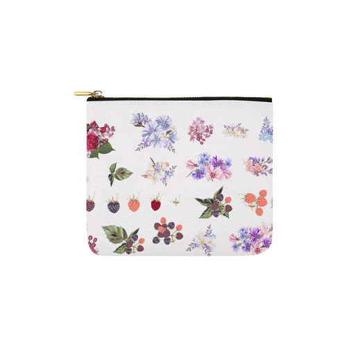 Designers bag with Herbs. Hand-drawn herbal Art. Elegant motive. 2016 Luxury Collection Carry-All Pouch 6''x5''