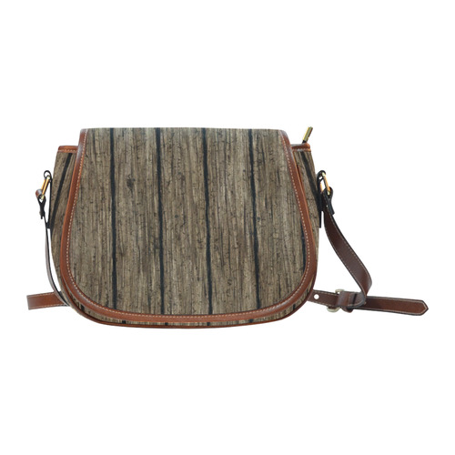 wooden planks Saddle Bag/Large (Model 1649)