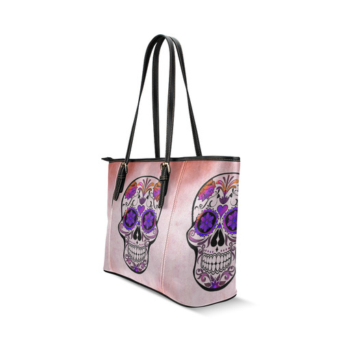 Skull20151213 Leather Tote Bag/Large (Model 1640)