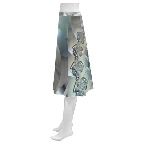 Light 2 Fine Fractal Art Mnemosyne Women's Crepe Skirt (Model D16)