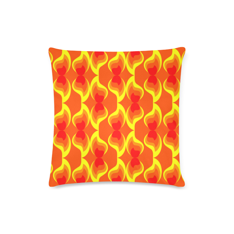 FLAMES Custom Zippered Pillow Case 16"x16"(Twin Sides)