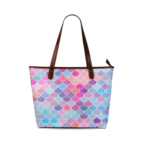 Watercolor Lovely Pattern Shoulder Tote Bag (Model 1646)