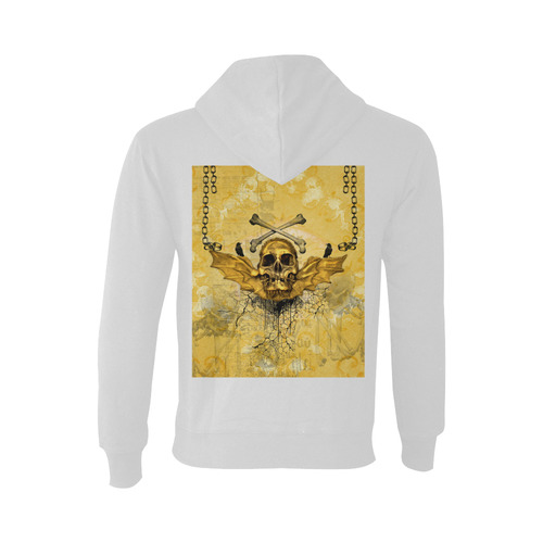 Awesome skull in golden colors Oceanus Hoodie Sweatshirt (NEW) (Model H03)