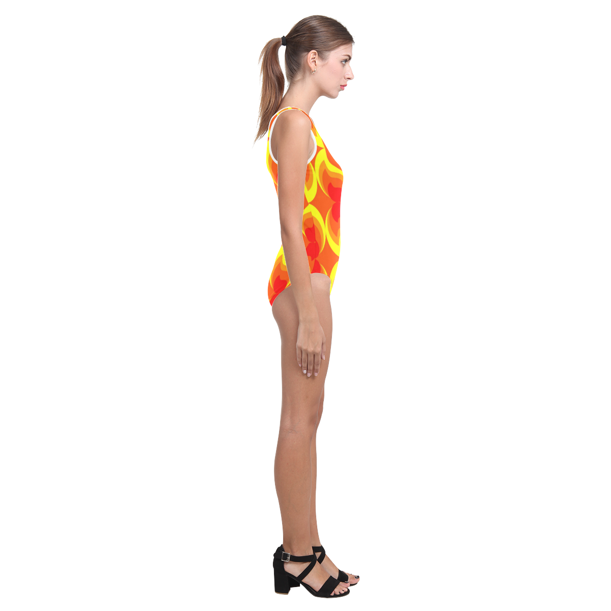 FLAMES Vest One Piece Swimsuit (Model S04)