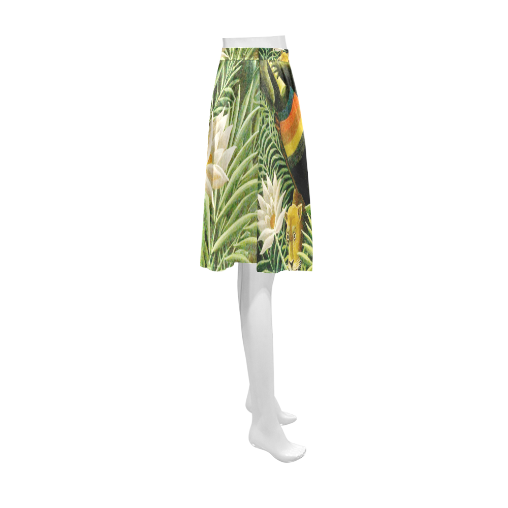 The Dream Henri Rousseau Jungle Animals Athena Women's Short Skirt (Model D15)