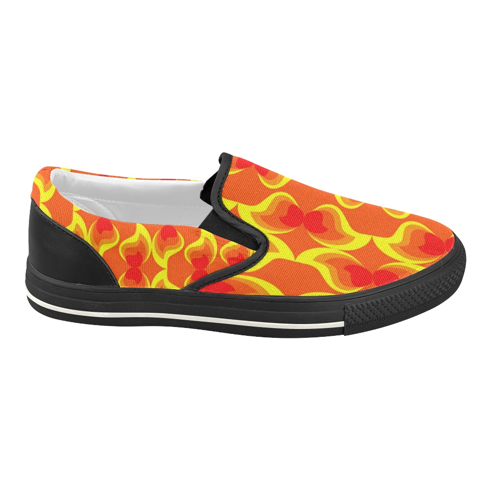 FLAMES Women's Slip-on Canvas Shoes (Model 019)